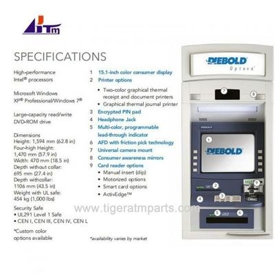 Diebold Opteva 562 Bank Geldautomaten durch die Wand Bargeld-Automat